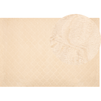 Alfombra de piel sintética de conejo beige Beliani - 160x230cm - Diseño moderno Alfombra de piel sintética de conejo beige Beliani - 160x230cm - Diseño moderno