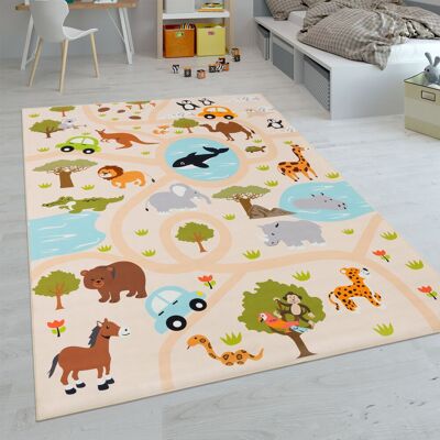 Alfombras Infantiles Juego Pelo Corto Habitación Coloridas En Diferentes Diseños 160x220 Cm, Multicolor 2 - Paco Home Alfombras Infantiles Juego Pelo Corto Habitación Coloridas En Diferentes Diseños 160x220 Cm, Multicolor 2 - Paco Home