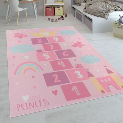Paco Home Alfombras Infantiles Juego Pelo Corto Habitación Coloridas En Diferentes Diseños Ø 160 Cm Redon, Pink 4 Paco Home Alfombras Infantiles Juego Pelo Corto Habitación Coloridas En Diferentes Diseños Ø 160 Cm Redon, Pink 4