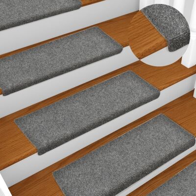Décoshop26 - Alfombras De Escalera 15 Piezas Tela Punzonada 65x25 Cm Gris Claro Dec023807 Décoshop26 - Alfombras De Escalera 15 Piezas Tela Punzonada 65x25 Cm Gris Claro Dec023807