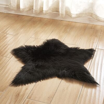 OEM Alfombra De Salón Con Forma De Estrella De Cinco Puntas, Fabricada En Felpa Sintética, Resistente A Las Manchas, Para Dormitorio, 6060 Cm, Lavable A Máquina (negra). OEM Alfombra De Salón Con Forma De Estrella De Cinco Puntas, Fabricada En Felpa Sintética, Resistente A Las Manchas, Para Dormitorio, 6060 Cm, Lavable A Máquina (negra).