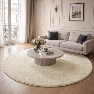 Vounot® Alfombra Moderna Para Salón Ф200cm, Beige Vounot® Alfombra Moderna Para Salón Ф200cm, Beige