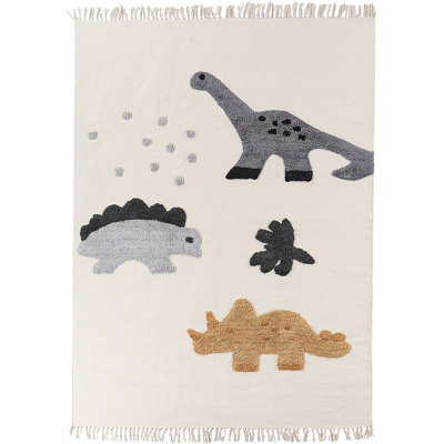 Alfombra infantil de algodón con motivo dinosaurio - Beliani Alfombra infantil de algodón con motivo dinosaurio - Beliani