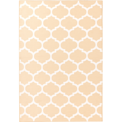 Beliani - Alfombra De Tela Beige 140 X 200 Cm Reversible Exterior Interior Marroquí Aksu Beliani - Alfombra De Tela Beige 140 X 200 Cm Reversible Exterior Interior Marroquí Aksu