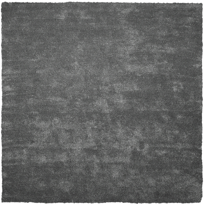 BELIANI Alfombra De Pelo Largo Gris Oscuro 200 X 200 Cm Moderna Cuadrada Demre BELIANI Alfombra De Pelo Largo Gris Oscuro 200 X 200 Cm Moderna Cuadrada Demre