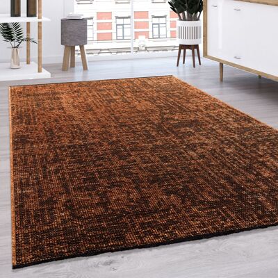 Paco Home Alfombra Tejido Plano Salon Moderna Lisa Color Pastel Con Flecos 80x150 Cm, Cobre Paco Home Alfombra Tejido Plano Salon Moderna Lisa Color Pastel Con Flecos 80x150 Cm, Cobre