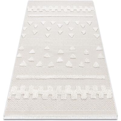 RugsX Alfombra Ecológica Sisal Marroquí 155x220cm Zigzag Flecos - Beige / Crema RugsX Alfombra Ecológica Sisal Marroquí 155x220cm Zigzag Flecos - Beige / Crema