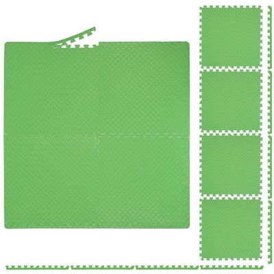 Relaxdays - Suelo Gomaespuma Gimnasio 16 Piezas 60x60cm, Alfombra Puzle Expandible, 6m², Minimiza Ruido, Esterilla, Goma Eva, Verde Relaxdays - Suelo Gomaespuma Gimnasio 16 Piezas 60x60cm, Alfombra Puzle Expandible, 6m², Minimiza Ruido, Esterilla, Goma Eva, Verde