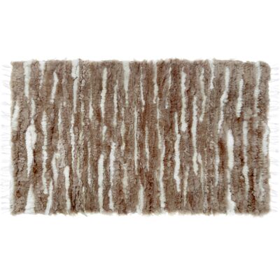 OEM Alfombra De Piel De Oveja Tejida En Color Beige Y Blanco, Tamaño 60 X 100 OEM Alfombra De Piel De Oveja Tejida En Color Beige Y Blanco, Tamaño 60 X 100