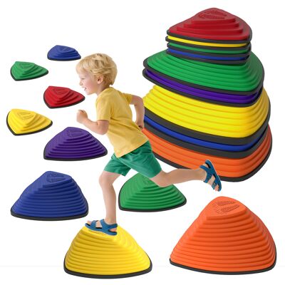 JHY DESIGN Juego De 9 Losas Antideslizantes Para Caminos, Aptas Para Uso Interior Y Exterior, Apilables, Colores Surtidos. JHY DESIGN Juego De 9 Losas Antideslizantes Para Caminos, Aptas Para Uso Interior Y Exterior, Apilables, Colores Surtidos.