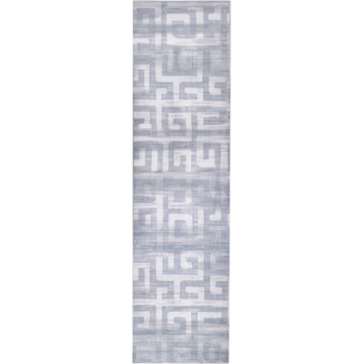 BELIANI Alfombra De Pasillo Moderna 80 X 300 Cm De Tela Motivo Geométrico Entrada Apto Para Calefacción Por Suelo Radiante Base Antideslizante Gris Beydag BELIANI Alfombra De Pasillo Moderna 80 X 300 Cm De Tela Motivo Geométrico Entrada Apto Para Calefacción Por Suelo Radiante Base Antideslizante Gris Beydag