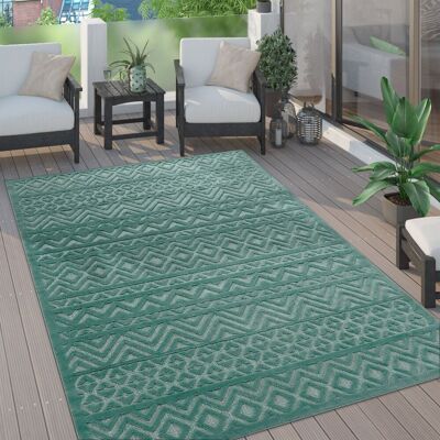 Paco Home Alfombra Salon De Habitacion Cocina Exterior Terraza Jardin Nordica Etnica Lisa 60x100 Cm, Turquesa Paco Home Alfombra Salon De Habitacion Cocina Exterior Terraza Jardin Nordica Etnica Lisa 60x100 Cm, Turquesa