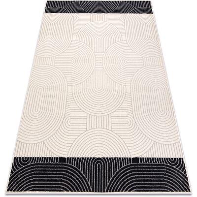 RugsX - Alfombra Lana Angel 7901 - Beige / negro - 80x150 cm RugsX - Alfombra Lana Angel 7901 - Beige / negro - 80x150 cm