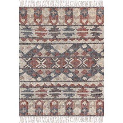 Alfombra de Yute Multicolor 140x200 cm - Patrón Geométrico Rectangular Alfombra de Yute Multicolor 140x200 cm - Patrón Geométrico Rectangular