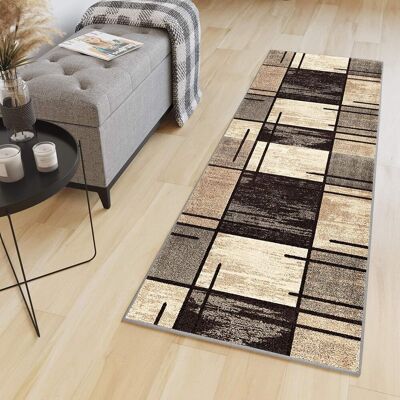 JSSEVN Alfombra De Cocina Antideslizante, Lavable, Moderna, Para Pasillo, Larga, Resistente A Las Manchas, 40 X 120 Cm, Beige, Marrón JSSEVN Alfombra De Cocina Antideslizante, Lavable, Moderna, Para Pasillo, Larga, Resistente A Las Manchas, 40 X 120 Cm, Beige, Marrón