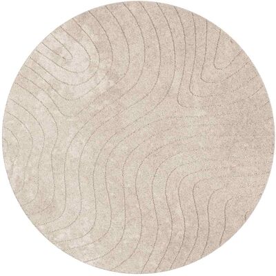 Alfombras De Área Redondo Palmeras Beige Ø 160 Cm Poliéster Vidaxl Alfombras De Área Redondo Palmeras Beige Ø 160 Cm Poliéster Vidaxl