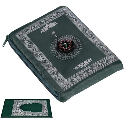 OEM Alfombra De Oración Musulmana Portátil Con Brújula - Tamaño De Bolsillo, Verde - Incluye Bolsa De Transporte - 60 X 100 Cm OEM Alfombra De Oración Musulmana Portátil Con Brújula - Tamaño De Bolsillo, Verde - Incluye Bolsa De Transporte - 60 X 100 Cm