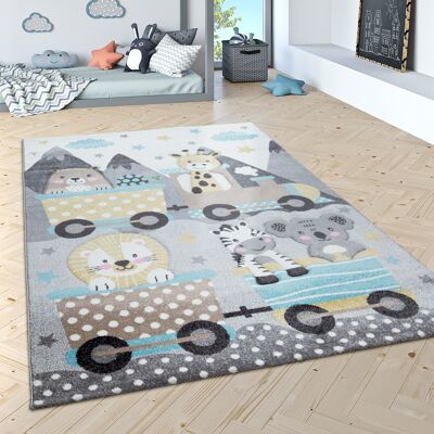 Paco Home Alfombra Infantil Colores Pastel Modernos, Motivos Alegres, Efecto 3d 133 Cm Cuadrado, Crema 2 Paco Home Alfombra Infantil Colores Pastel Modernos, Motivos Alegres, Efecto 3d 133 Cm Cuadrado, Crema 2