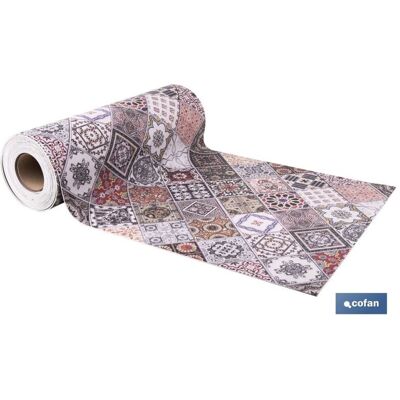 Cofan - Rollo De Alfombra Vinílica Semirrígida (20 Metros) De 52cm De Ancho Con Diseño Geométrico Cofan - Rollo De Alfombra Vinílica Semirrígida (20 Metros) De 52cm De Ancho Con Diseño Geométrico