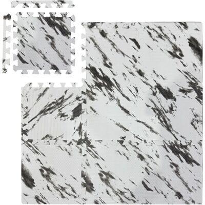 RELAXDAYS Suelo Goma Estilo Mármol, Alfombra Puzle 36 Piezas, Fitness Y Máquinas Gimnasio, Sin Bpa, 3,4 M², Blanco RELAXDAYS Suelo Goma Estilo Mármol, Alfombra Puzle 36 Piezas, Fitness Y Máquinas Gimnasio, Sin Bpa, 3,4 M², Blanco