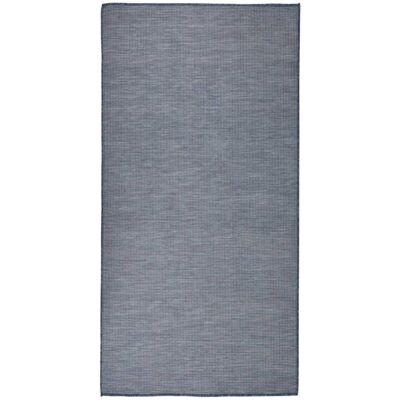Alfombra De Exterior De Tejido Plano Azul 100x200 Cm Vidaxl Alfombra De Exterior De Tejido Plano Azul 100x200 Cm Vidaxl