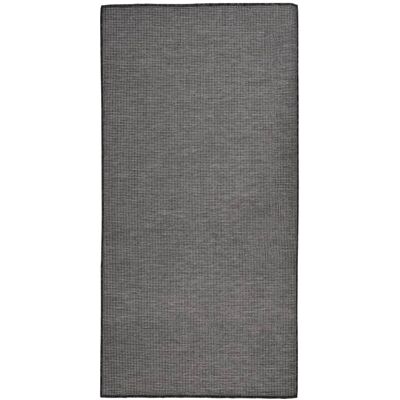 VIDAXL Alfombra De Tela Plana Para El Exterior De 100x200 Cm De Gris VIDAXL Alfombra De Tela Plana Para El Exterior De 100x200 Cm De Gris