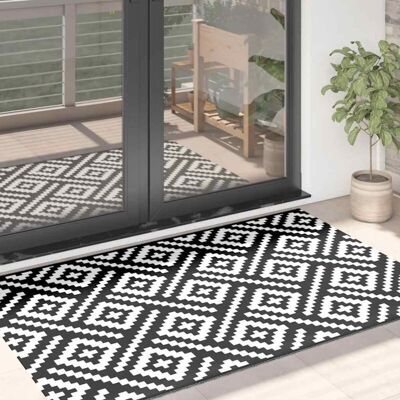 Alfombra De Exterior Arakil Blanca Y Negra 120x180 Cm Pp Vidaxl Alfombra De Exterior Arakil Blanca Y Negra 120x180 Cm Pp Vidaxl