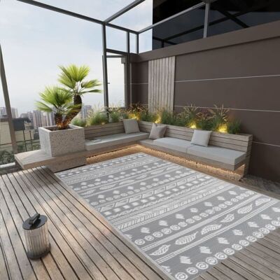 Alfombra De Exterior Arakil Gris 190x290 Cm Pp Vidaxl Alfombra De Exterior Arakil Gris 190x290 Cm Pp Vidaxl