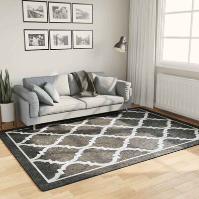 Vidaxl - Alfombra Lavable Antideslizante Negro Y Blanco 160x230 Cm Vidaxl - Alfombra Lavable Antideslizante Negro Y Blanco 160x230 Cm
