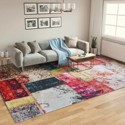 Vidaxl - Alfombra Lavable Antideslizante Multicolor 400x300 Cm Vidaxl - Alfombra Lavable Antideslizante Multicolor 400x300 Cm