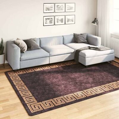 Vidaxl - Alfombra Lavable Antideslizante Negro Y Dorado 190x300 Cm Vidaxl - Alfombra Lavable Antideslizante Negro Y Dorado 190x300 Cm