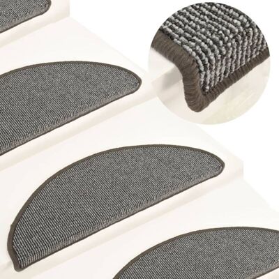 Vidaxl - Felpudos Para Escaleras (15 Unidades, 65 X 21 X 4 Cm, Gris, Semicirculares, Grandes) Vidaxl - Felpudos Para Escaleras (15 Unidades, 65 X 21 X 4 Cm, Gris, Semicirculares, Grandes)
