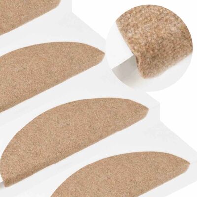 Alfombrilla Autoadhesiva De Escalera 15 Uds Beige 56x17x3 Cm Vidaxl Alfombrilla Autoadhesiva De Escalera 15 Uds Beige 56x17x3 Cm Vidaxl