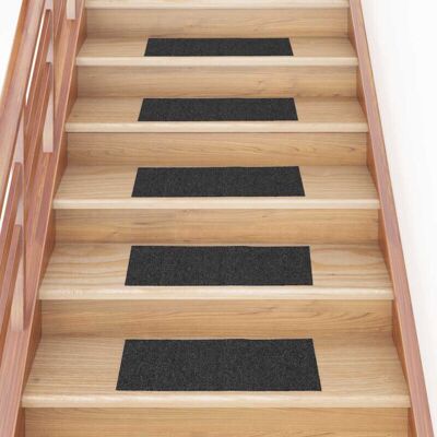 Vidaxl - Felpudos Autoadhesivos Para Escaleras, 30 Unidades, 60 X 25 Cm, Antracita, Rectangulares Vidaxl - Felpudos Autoadhesivos Para Escaleras, 30 Unidades, 60 X 25 Cm, Antracita, Rectangulares