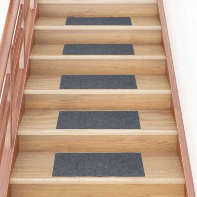 Vidaxl - Felpudos Autoadhesivos Para Escaleras, 30 Unidades, 60 X 25 Cm, Gris Claro, Rectangulares Vidaxl - Felpudos Autoadhesivos Para Escaleras, 30 Unidades, 60 X 25 Cm, Gris Claro, Rectangulares