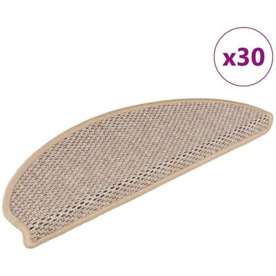 Alfombra Autoadhesiva Escalera Sisal 30 Uds Beige Claro Vidaxl Alfombra Autoadhesiva Escalera Sisal 30 Uds Beige Claro Vidaxl