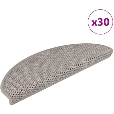 Vidaxl - Alfombra Autoadhesiva Escalera Sisal 30 Uds 65x21x4 Cm Plateado Vidaxl - Alfombra Autoadhesiva Escalera Sisal 30 Uds 65x21x4 Cm Plateado