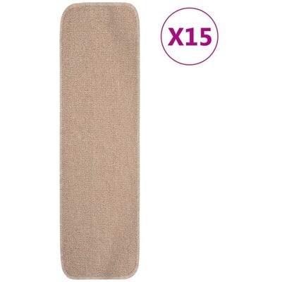 Alfombrillas De Escalera 15 Uds Beige Rectangular 75x20 Cm Vidaxl Alfombrillas De Escalera 15 Uds Beige Rectangular 75x20 Cm Vidaxl