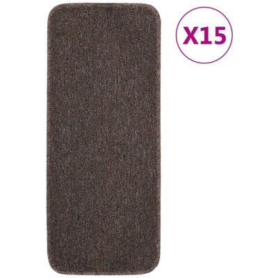 Alfombrillas De Escalera 15 Uds Marrón Rectangular 60x25 Cm Vidaxl Alfombrillas De Escalera 15 Uds Marrón Rectangular 60x25 Cm Vidaxl