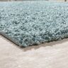 Alfombra Alrededor Cama Shaggy Pelo Largo Monocolor Uniforme Turquesa 3 Piezas 2x 60x100 1x 70x250 - Paco Home