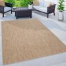 Paco Home Alfombra Exterior Interior Balcón Terraza Alfombra Cocina Monocolor Jaspeado 80x150 cm, Naturaleza - Naturaleza