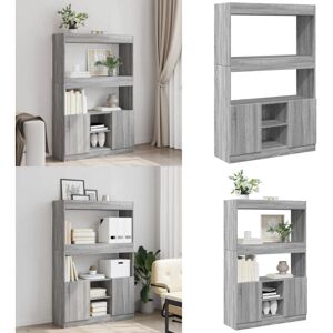 VIDAXL Aparador Alto Madera De Ingeniería Gris Sonoma 92x33x140 Cm - Estante De Madera - Madera De Ingeniería VIDAXL Aparador Alto Madera De Ingeniería Gris Sonoma 92x33x140 Cm - Estante De Madera - Madera De Ingeniería
