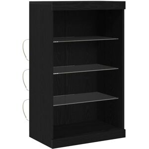 vidaXL Aparador negro rectangular con luces LED - Sideboard vidaXL Aparador negro rectangular con luces LED - Sideboard