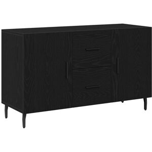 vidaXL Aparador de Madera Negra - 100 cm de Ancho - Mueble Moderno de Almacenamiento vidaXL Aparador de Madera Negra - 100 cm de Ancho - Mueble Moderno de Almacenamiento