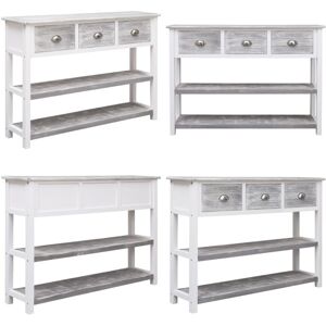 VIDAXL Aparador Madera Maciza De Paulownia Gris Antiguo 108x30x76 Cm - Aparador De Madera Maciza - Aparador De Madera De Paulownia VIDAXL Aparador Madera Maciza De Paulownia Gris Antiguo 108x30x76 Cm - Aparador De Madera Maciza - Aparador De Madera De Paulownia