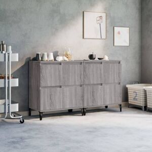 Vidaxl - Aparadores 2 Uds Madera Contrachapada Gris Sonoma 60x35x70 Cm Vidaxl - Aparadores 2 Uds Madera Contrachapada Gris Sonoma 60x35x70 Cm