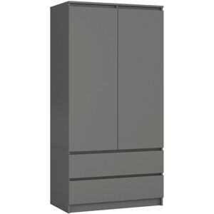 Armario Akord S90 Gris Grafito 90 Cm 2 Puertas 2 Cajones Frente En Color Gris Grafito 4 Estantes 90x51x180 Cm Armario Akord S90 Gris Grafito 90 Cm 2 Puertas 2 Cajones Frente En Color Gris Grafito 4 Estantes 90x51x180 Cm