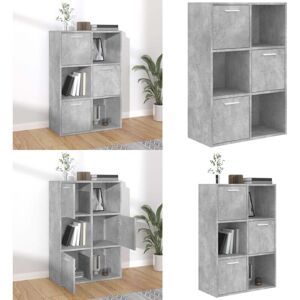 VIDAXL Armario Almacenamiento Madera Contrachapada Gris 60x29,5x90 Cm - Estantería - Almacenamiento VIDAXL Armario Almacenamiento Madera Contrachapada Gris 60x29,5x90 Cm - Estantería - Almacenamiento