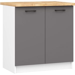 Armario de cocina Akord S80 - Blanco OLIWIA - 80cm Armario de cocina Akord S80 - Blanco OLIWIA - 80cm