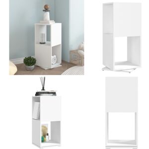 VIDAXL Armario Giratorio Aglomerado Blanco 34,5x34,5x75,5 Cm - Armario De Almacenamiento - Estante Giratorio VIDAXL Armario Giratorio Aglomerado Blanco 34,5x34,5x75,5 Cm - Armario De Almacenamiento - Estante Giratorio
